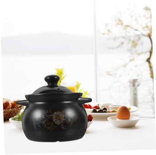 Hemoton Ceramic Stockpot 18L with Lid