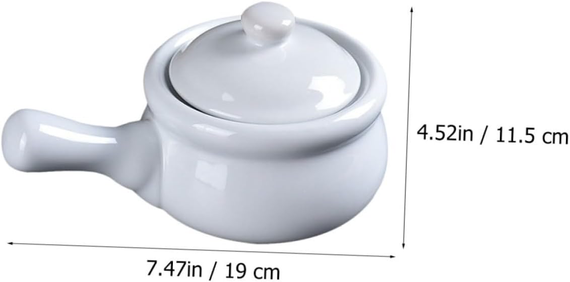 COLLBATH Ceramic Stockpot with Lid Handle
