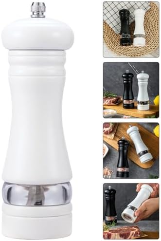 SHOWERORO Refillable Pepper Mill with Wood Handle