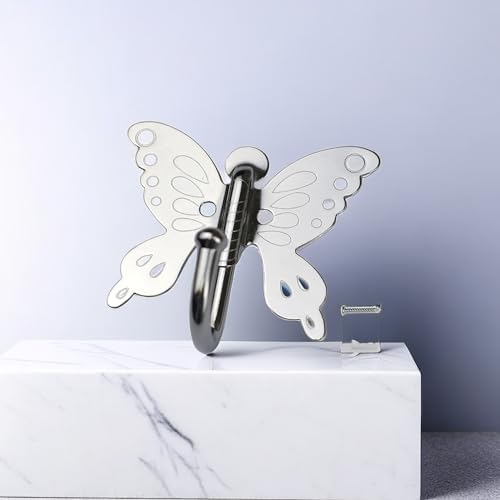 SUNUNICO 5 Pack Butterfly Coat Hooks for Girls Bedroom