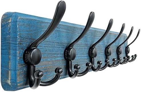 Dseap Wall Mounted Coat Rack 24 Long 6 Triple Hooks