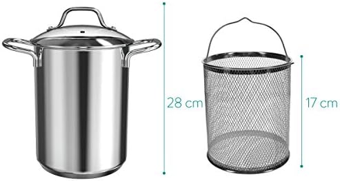 Navaris Asparagus Steamer Spaghetti Pot - 41 Qt