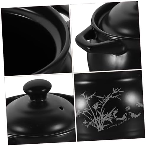 Hemoton Ceramic Stockpot 18L with Lid