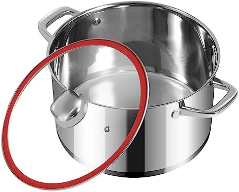 LEUGWAKN 8 Quart Stainless Steel Stock Pot With Lid