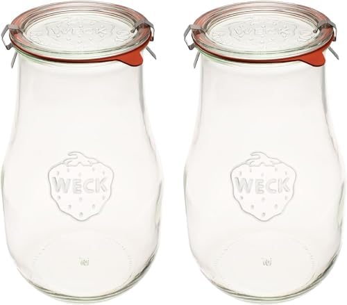 Weck Tulip 25L Sourdough Starter Jar with Glass Lid