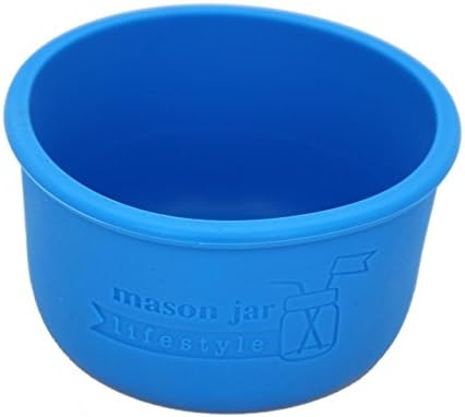 4oz Silicone Sleeves for Protecting Small Ball Jars - Bright Blue 2 Pack