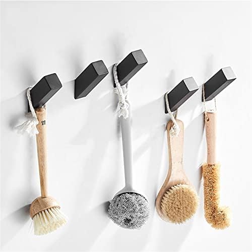 SUNESA Wall-Mounted Black Towel Hook 3Pcs