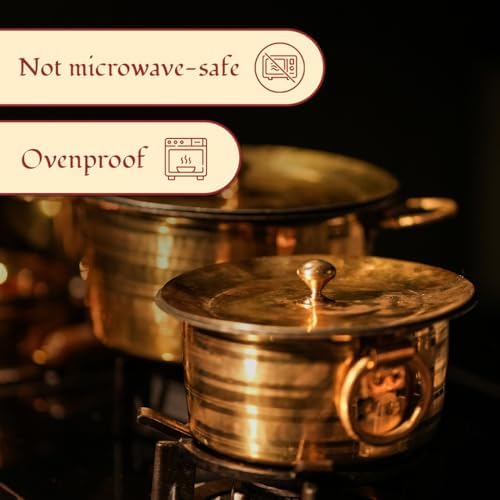 P-TAL Brass Stock Pot with Lid 1 Quart