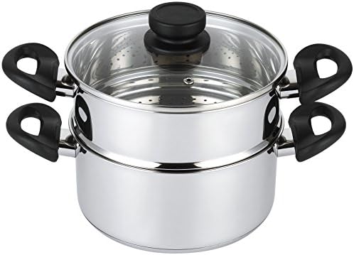Nevlers 3 Piece Heavy Duty Stainless Steel Steamer Pot Set