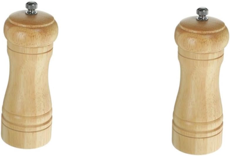 Ciieeo 2 Pcs Manual Pepper Mill and Salt Shaker