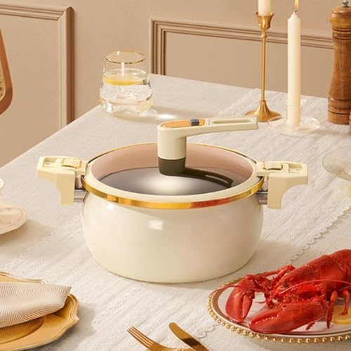Modern Stock Pot with Glass Lid and Non-Stick Coating