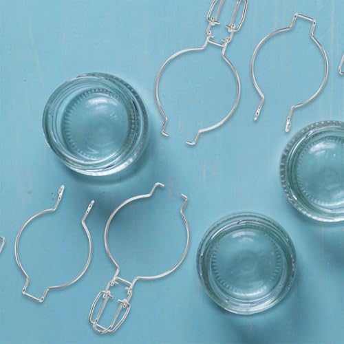 Veemoon 5pcs Glass Jar Wire Clamp Set