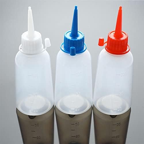 MinLia Plastic Clear Tip Squeeze Bottle Refillable Condiment Container with Cap