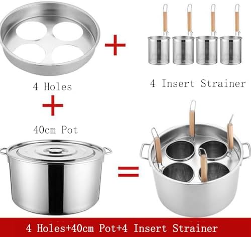 Stainless Steel Pasta Cooker Insert Set with Lid and Divider