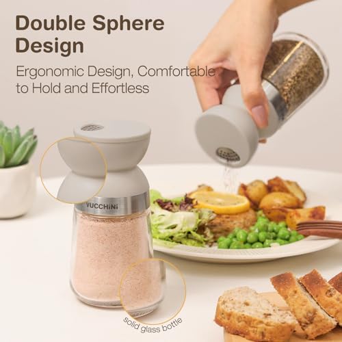 VUCCHINI Salt Pepper Shaker Set with Lid