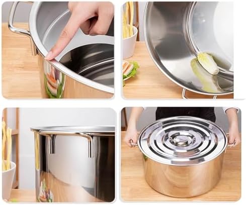 Stainless Steel Pasta Cooker Insert Set with Lid and Divider