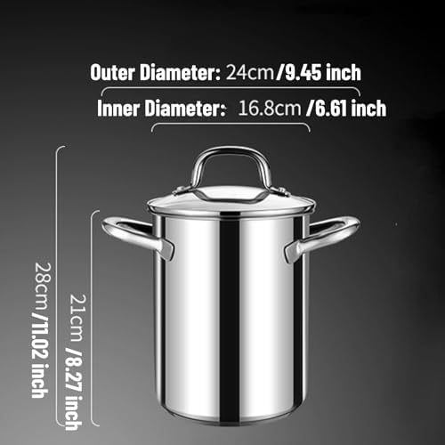 GOVNPJ Asparagus Pot with 4L Stainless Steel Steamer