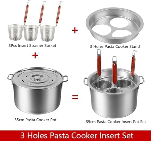 BTURYT Pasta Pots Set with Insert and Steamer Basket