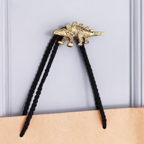 Indian Shelf 3 Piece Gold Dinosaur Wall Hooks for Kids