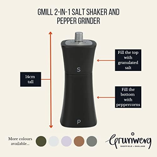 Grunwerg SP-9174PU 2-in-1 Salt Pepper Set Lavender Plastic