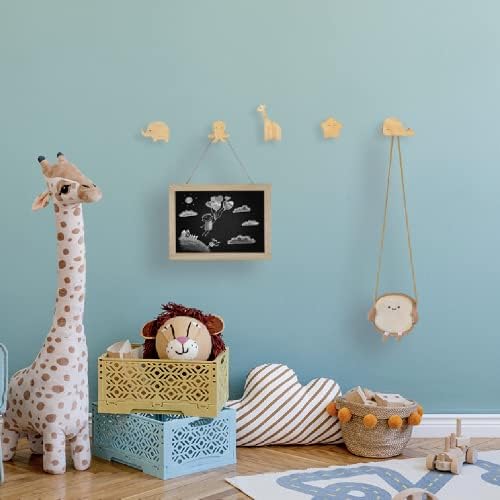 TRUULOOP Cute Animal Wood Wall Hooks - 5 Pieces