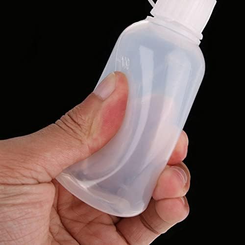 MinLia Plastic Clear Tip Squeeze Bottle Refillable Condiment Container with Cap