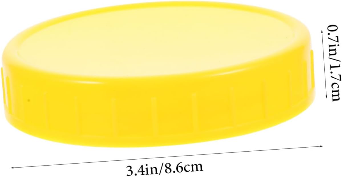 CIYODO 86mm Wide Mouth Mason Jar Lids Reusable Plastic Covers 1