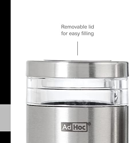AdHoc Salt Pepper Mill Gift Set - Fine to Coarse Grind