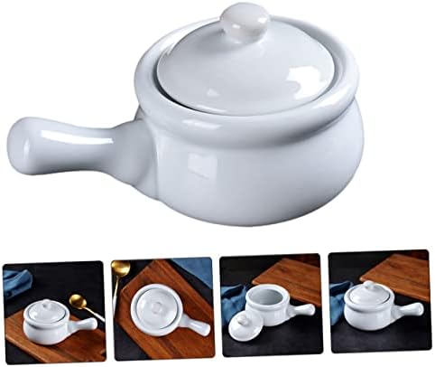 COLLBATH Ceramic Stockpot with Lid Handle