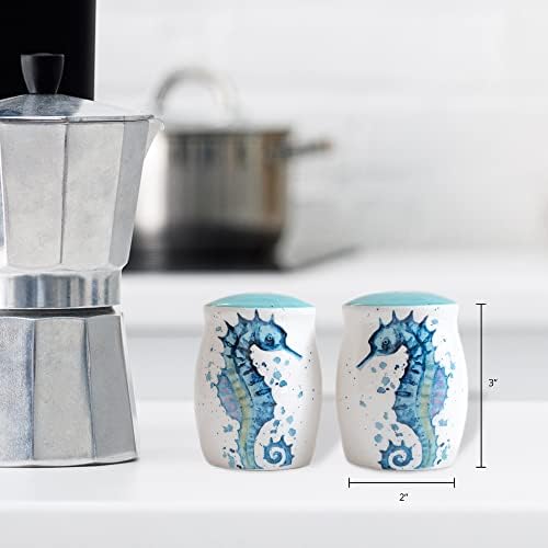 Rengra Ceramic Seahorse Salt Pepper Shakers Set