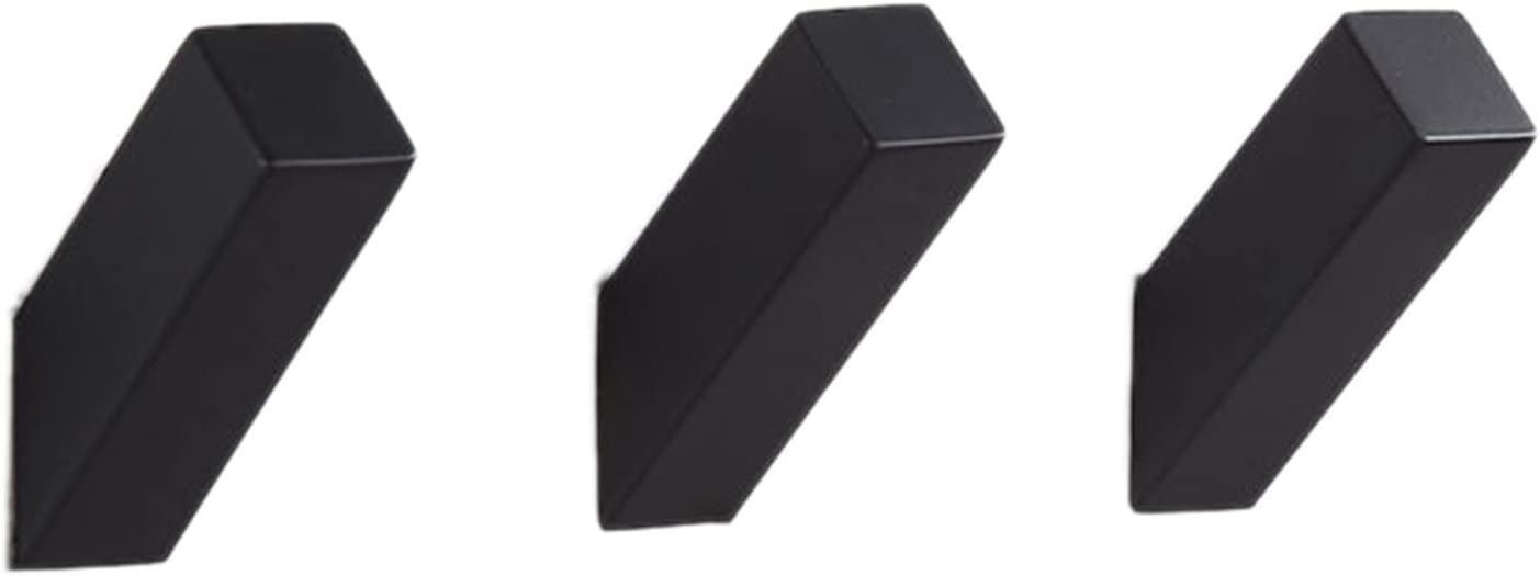 SUNESA Wall-Mounted Black Towel Hook 3Pcs