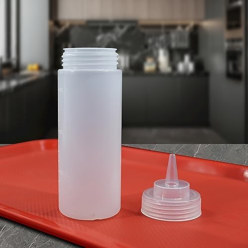 Set of 6 12oz Condiment Squeeze Bottles with Tip Cap