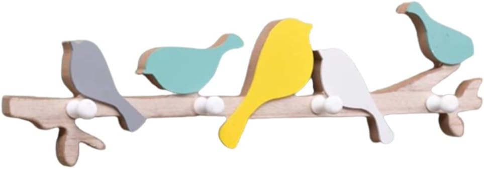 NEWCIX Wall-Mounted Childrens Coat Rack With Hooks