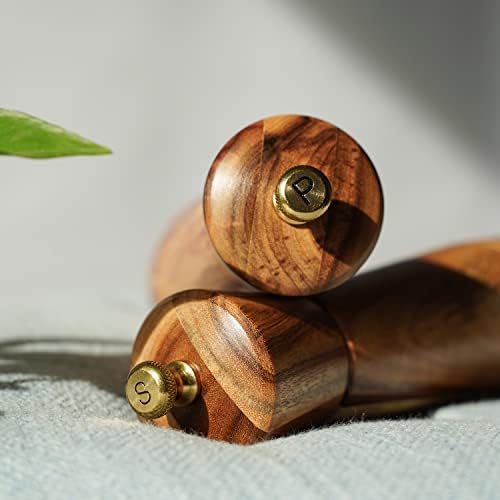 DeroTeno Salt and Pepper Mill Set with Tray