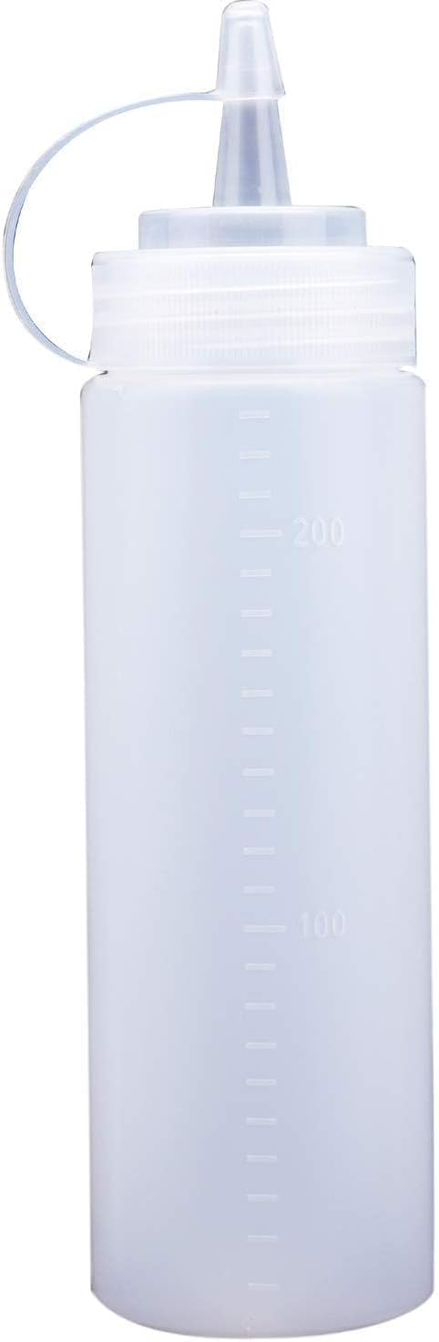 8-Oz Squeeze Condiment Bottles - 16 Pack with Twist Lids Funnel