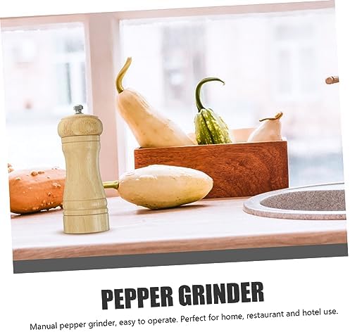 Ciieeo 2 Pcs Manual Pepper Mill and Salt Shaker