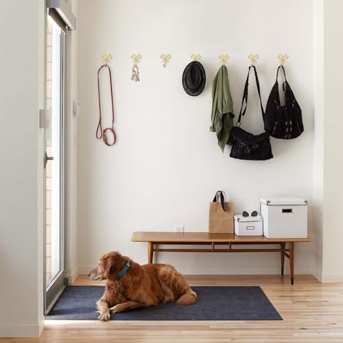 WODEGIFT Large Gold Bow Wall Hooks for Coats