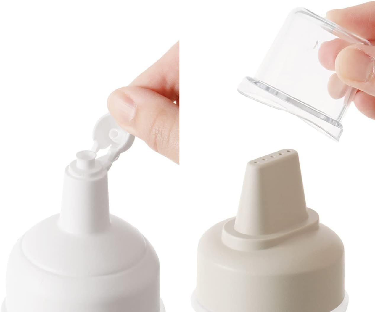 RROAD 4Packs Condiment Squeeze Bottle with 5-Hole Nozzle