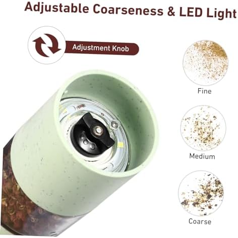PRETYZOOM Electric Salt Pepper Grinder Set 1
