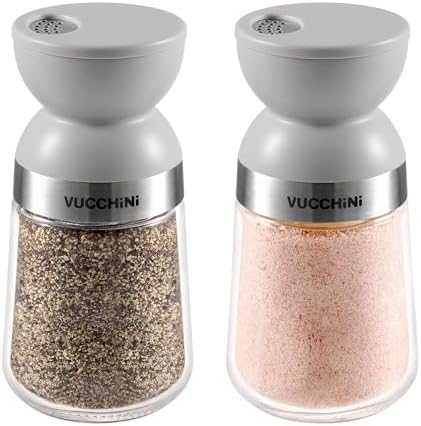 VUCCHINI Salt Pepper Shaker Set with Lid