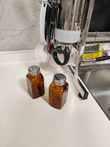 Ritadeshop Retro Glass Salt and Pepper Shakers Amber Set of 2