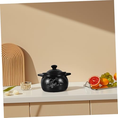 Hemoton Ceramic Stockpot 18L with Lid