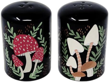 Steel Mill Co Mushroom Salt Pepper Shakers Set