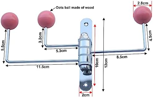 ImyHok Decorative Wall Hook with Pink Wood Balls