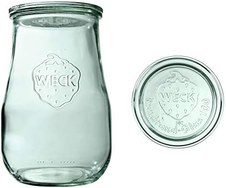 Weck Tulip 25L Sourdough Starter Jar with Glass Lid