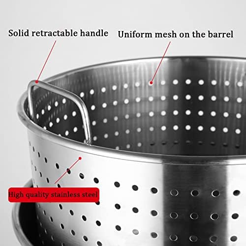 AIZYR 35x35cm Stainless Steel Stockpot with Strainer Basket