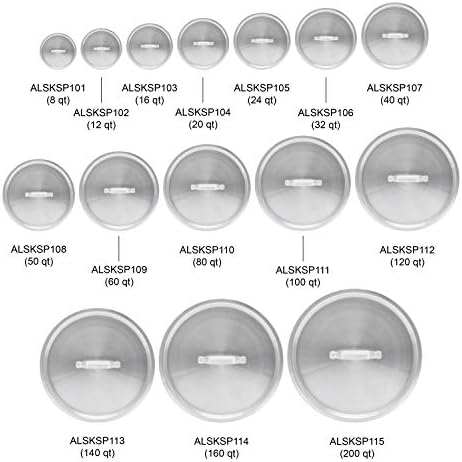 200 Quart Aluminum Stock Pot Lid - Commercial Grade