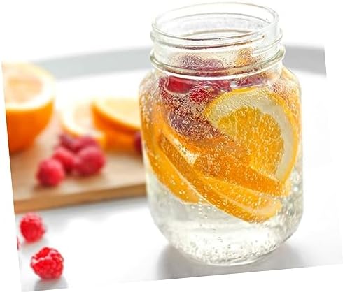KICHOUSE 6-Piece Glass Food Storage Cans with Lids 500ml
