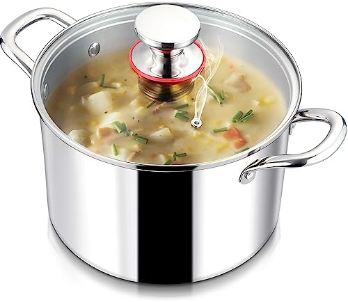 LIANYU 8QT Stainless Steel Stock Pot with Lid 1