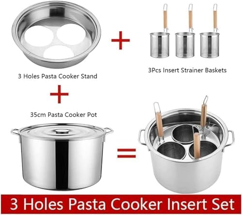SVMYTEBGE Pasta Pot with Strainer Basket Set